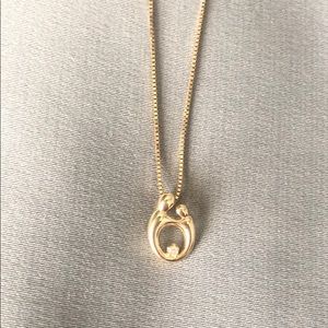 💥Beautiful 14kt Yellow Gold Mother/Child Necklace